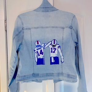 Custom Hand-Painted Buffalo Bills Denim Jacket